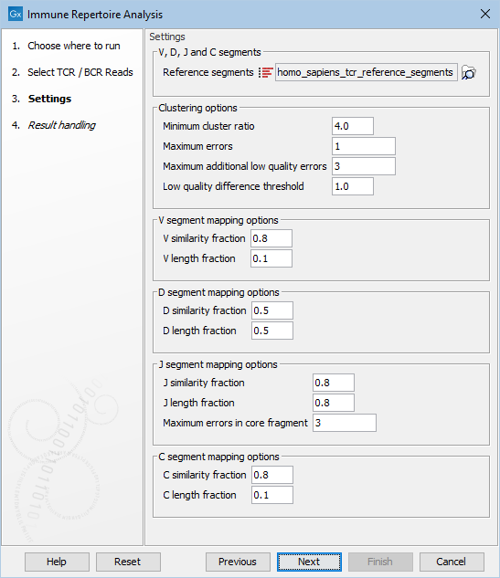 Image ImmuneRepertoireAnalysisToolWizard