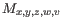 $ M_{x,y,z,w, v}$