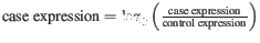 $ \textmd{case expression} = \log_2 \left( \frac{\textmd{case expression}}{\textmd{control expression}} \right)$