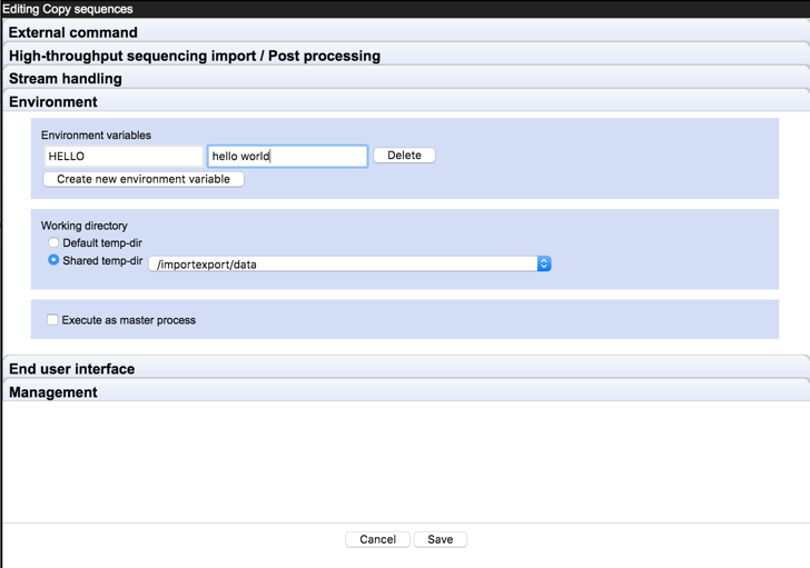 Image externalApplicationEnvironment