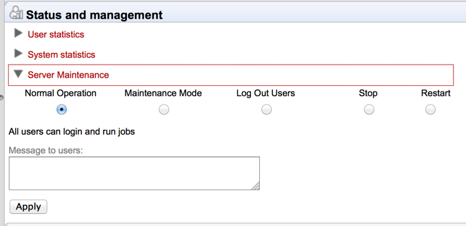 Image servermaintenance