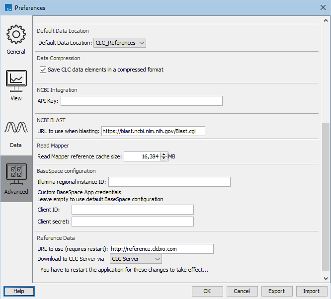 Image preferences-reference