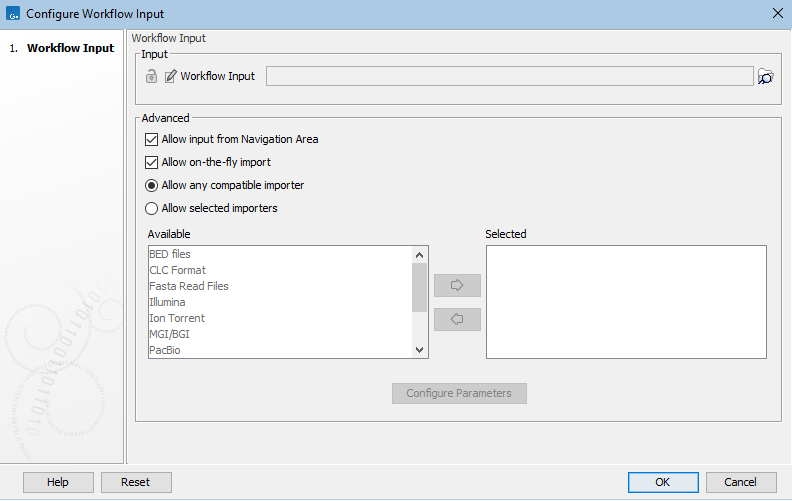 Image configure-workflow-input-element-genomics
