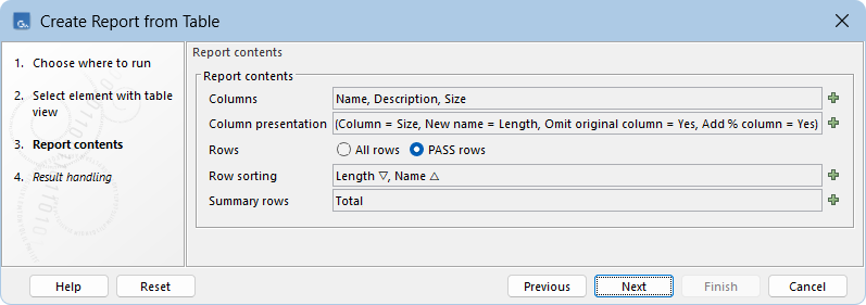 Image createreportfromtabledialog