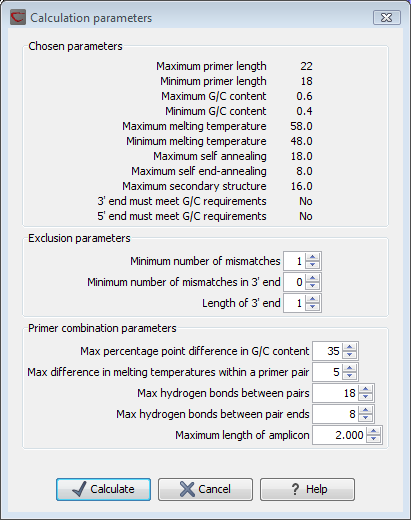 Image alignmentpcrcalculationdialog