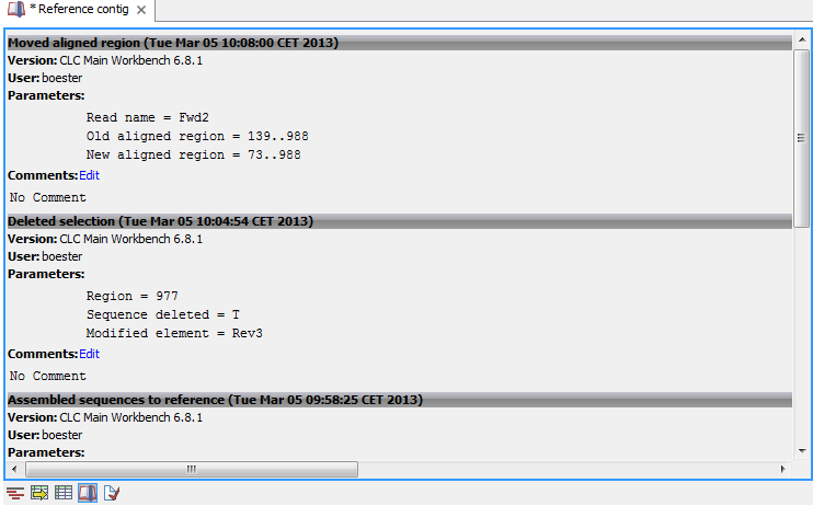 Image assemblyhistory