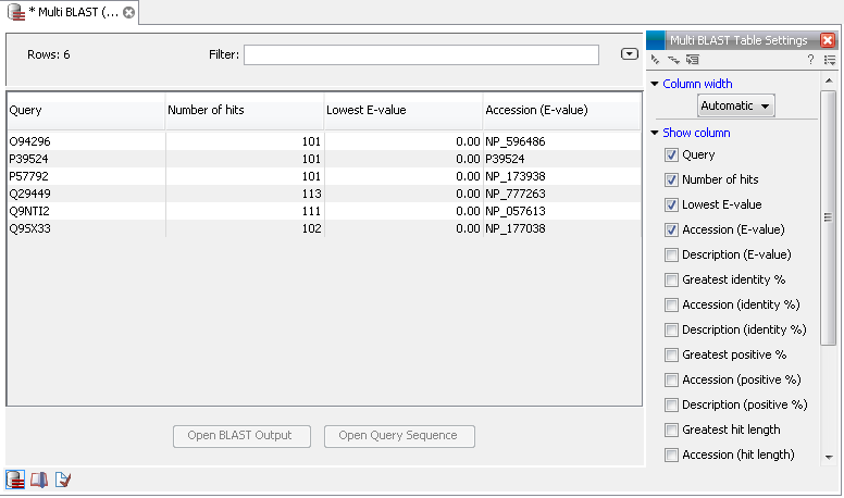 Image overviewblasttable