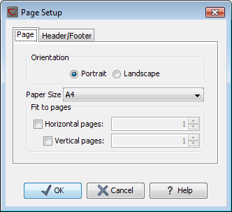 Image pagesetup