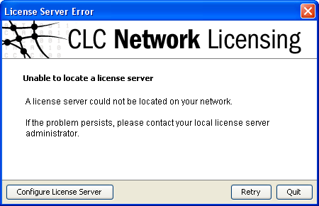 Image unabletolocatelicenseserver