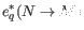 $ e^*_q(N \rightarrow M)$