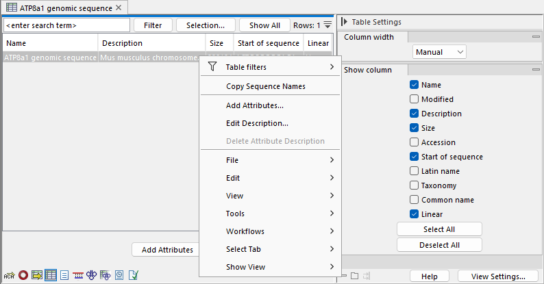 Image sequence_table_view
