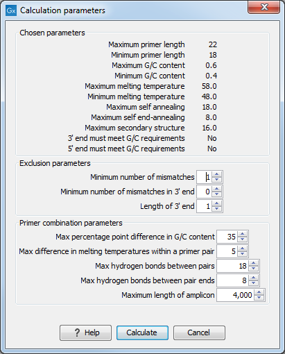 Image alignmentpcrcalculationdialog