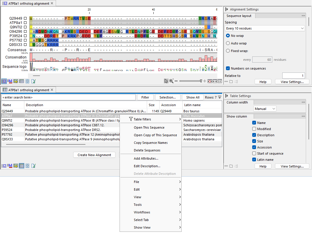 Image alignment_table_view