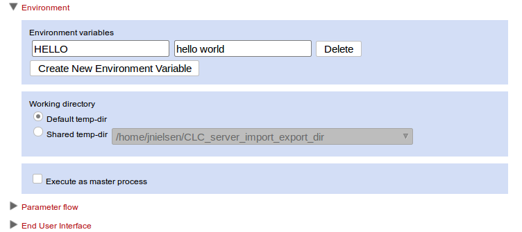 Image externalApplicationEnvironment