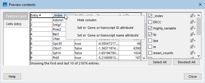 Image hdf5_preview_matrix_menu